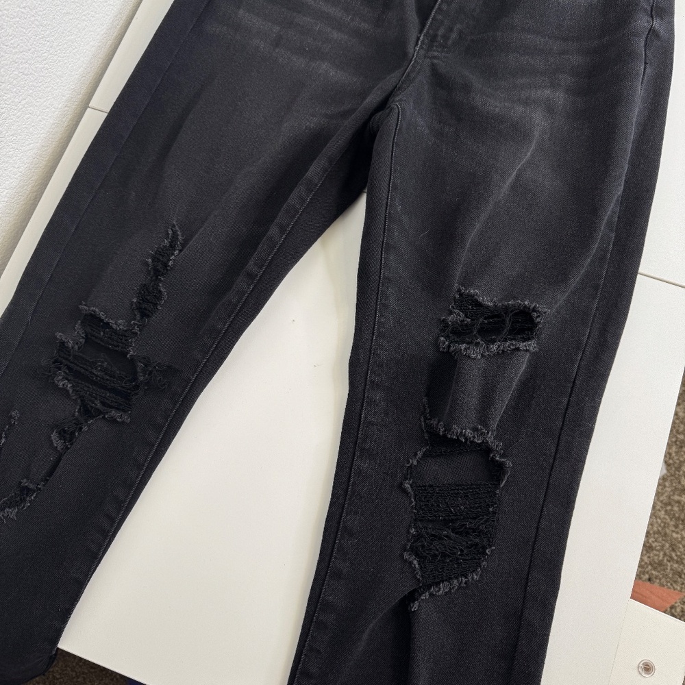Black Ripped Jeans Junior Size 13 or Women's Size 10 or 12.